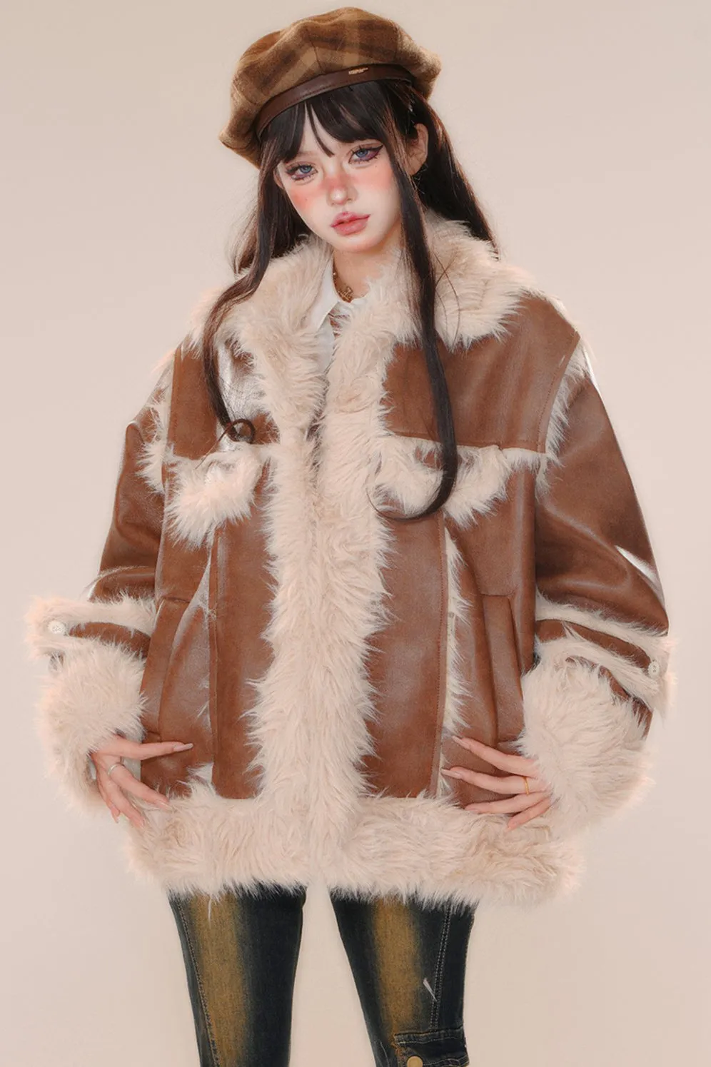 PUレザールーズサーマルジャケット sold by Belchic