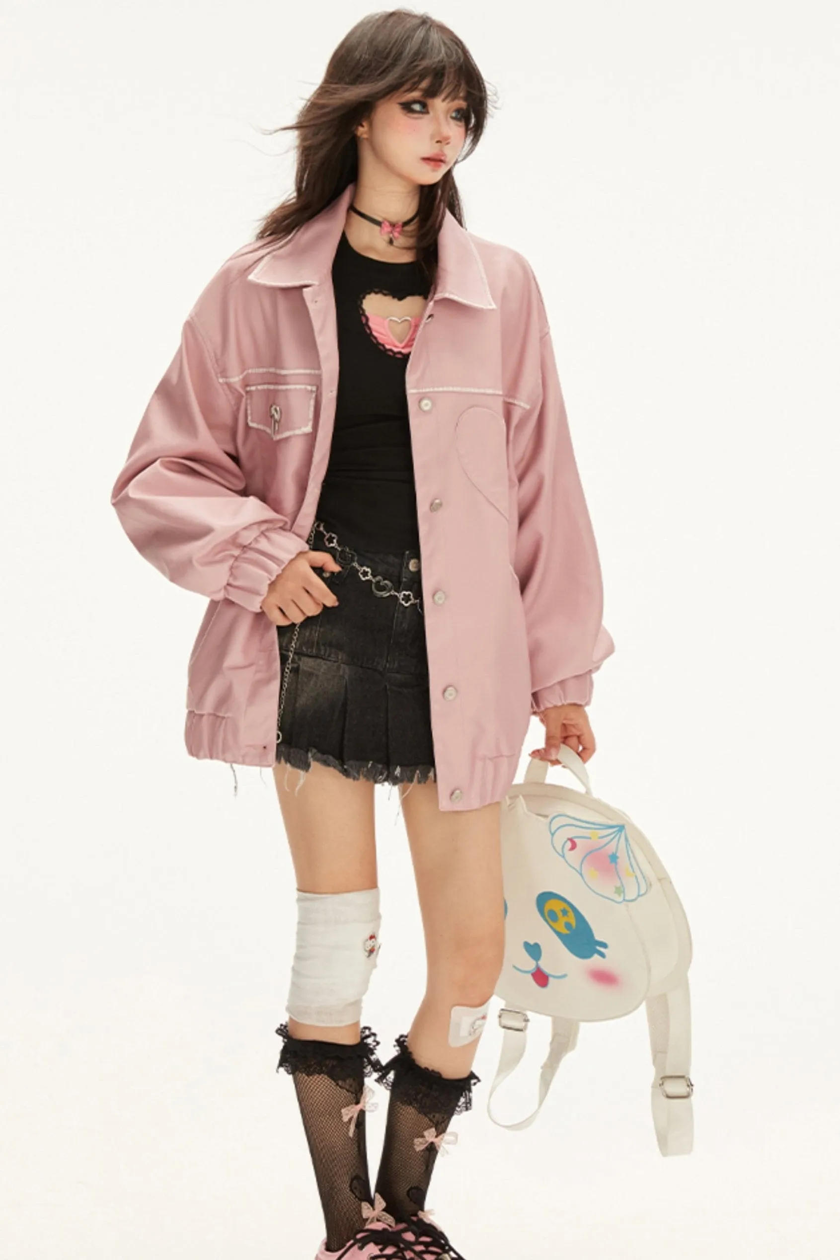 ラブPUレザーボンバージャケット sold by Belchic product image thumbnail 4