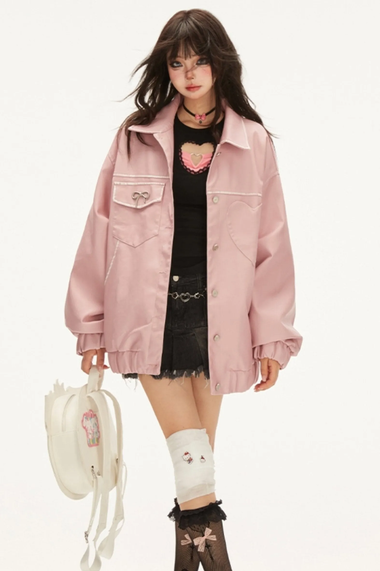 ラブPUレザーボンバージャケット sold by Belchic product image thumbnail 3