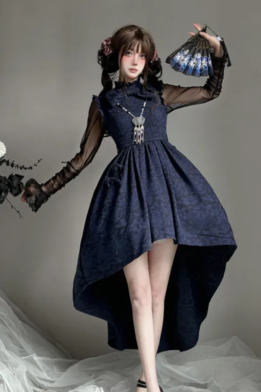 ノースリーブフィッシュテールエレガントドレス+シアートップス sold by Belchic