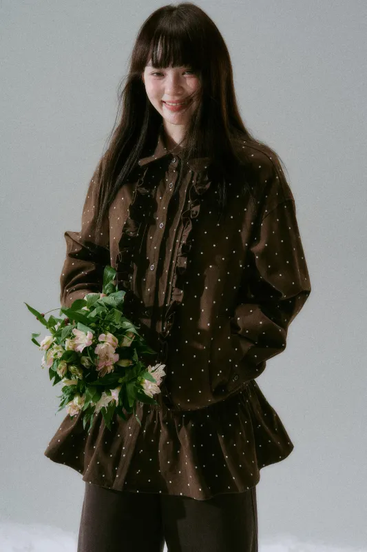 フラッシュメモリーフリルドットトップス sold by Belchic