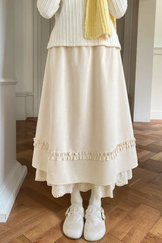 レースプレッピースタイルスカート sold by Belchic