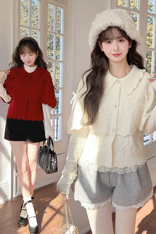 ガーリールーズラペルセーター sold by Belchic