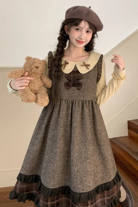 レトロチェックドレス+レトロドールトップス sold by Belchic