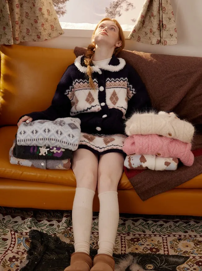 アーガイルニットカーディガン+アーガイルニットスカート sold by Belchic product image thumbnail 5