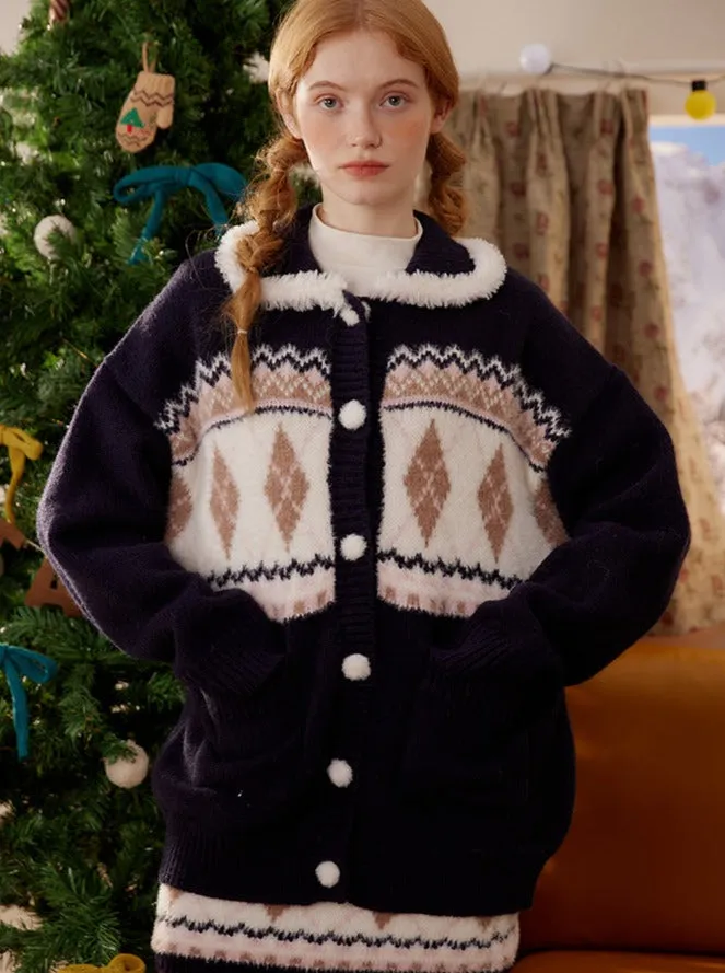 アーガイルニットカーディガン+アーガイルニットスカート sold by Belchic product image thumbnail 2