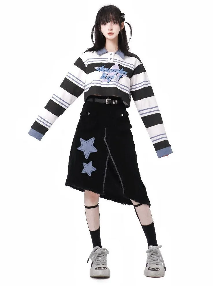 スターボーダートップス+アシメスカート+ルーズロングパンツ sold by Belchic product image thumbnail 3