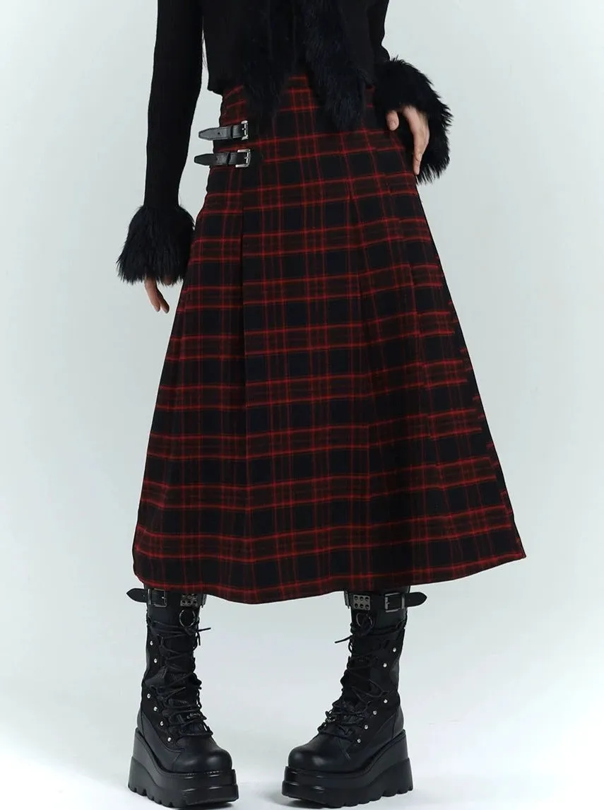 サイドベルトロックロングスカート sold by Belchic