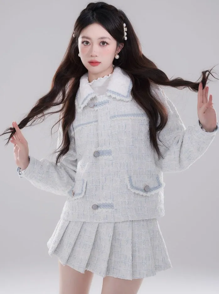 フレンチショートツイードジャケット+ツイードプリーツスカート sold by Belchic product image thumbnail 2
