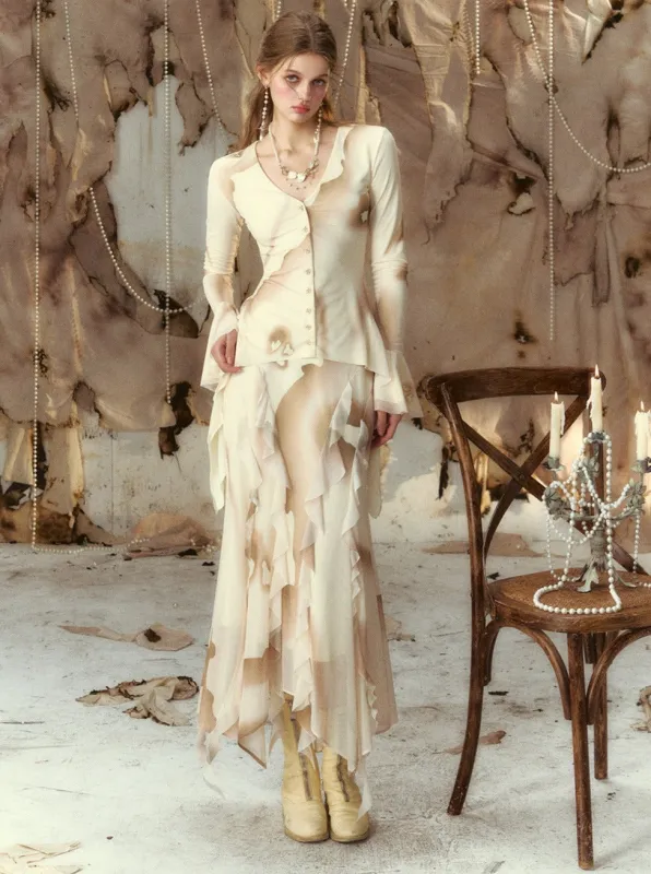 アシメトップス+フィッシュテールロングスカート sold by Belchic