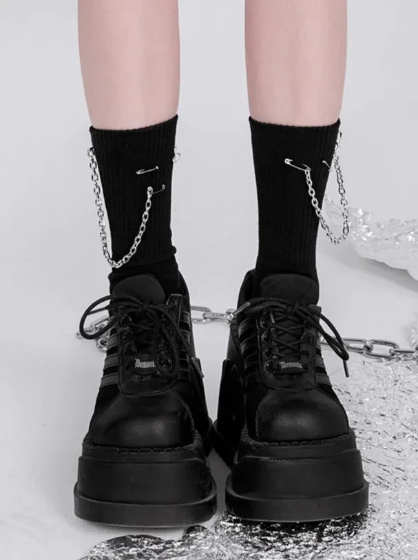 ピンチェーンメタルダークスタイルパンクソックス sold by Belchic