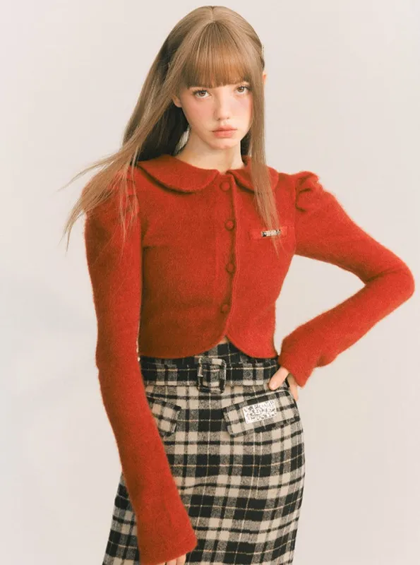 ドールカラーモダンショートカーディガン sold by Belchic