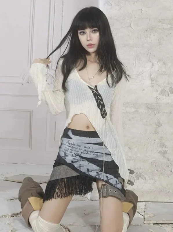 アシメイレギュラーシアートップス sold by Belchic