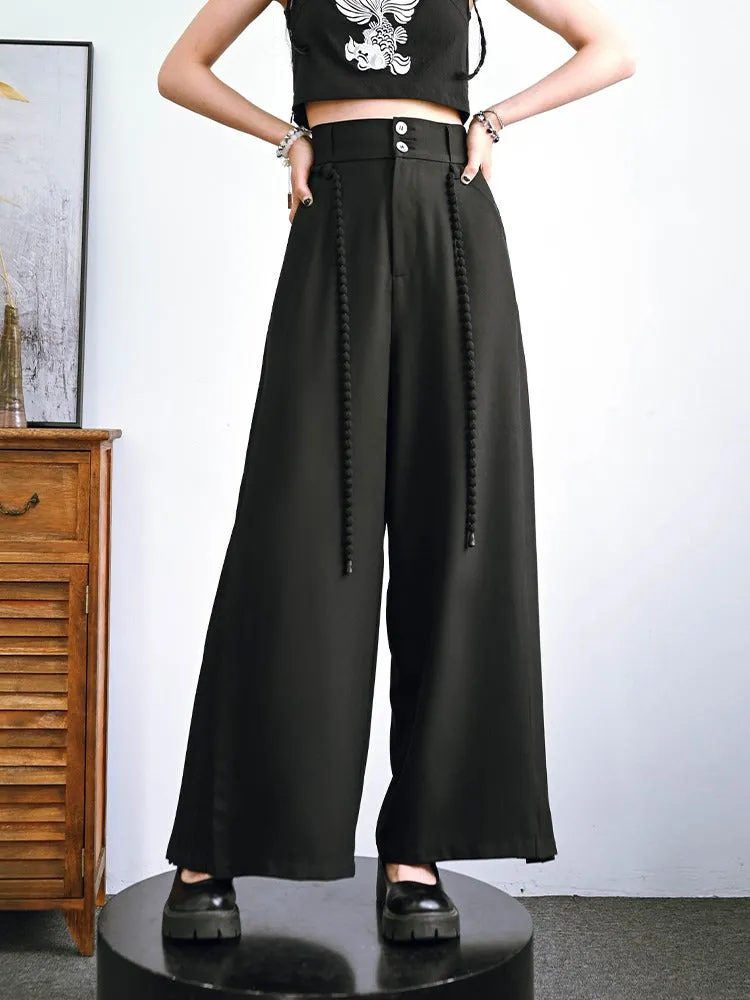 チャイナプリーツルーズワイドレッグパンツ sold by Belchic product image thumbnail 3