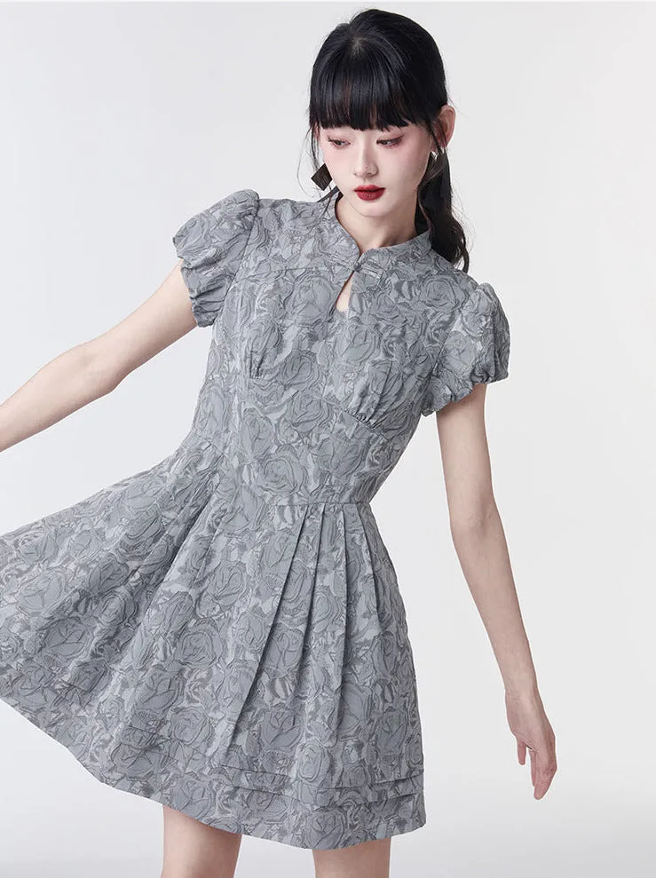 チャイナバタフライ&フラワージャカードドレス sold by Belchic product image thumbnail 3