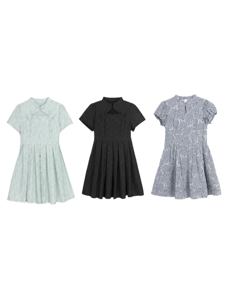 チャイナバタフライ&フラワージャカードドレス sold by Belchic product image thumbnail 2