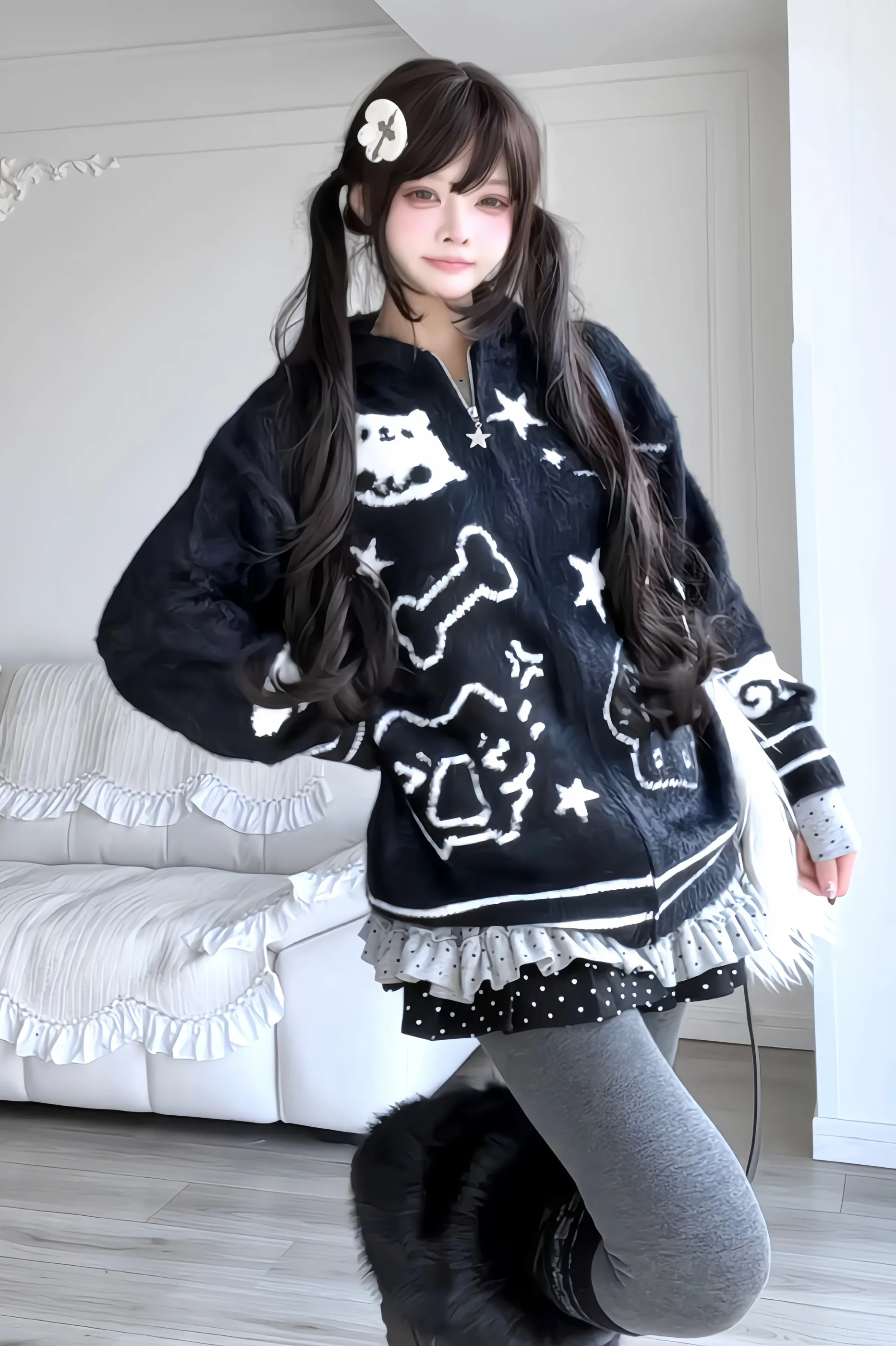 アニマルラクガキフードジップパーカー sold by Belchic product image thumbnail 3