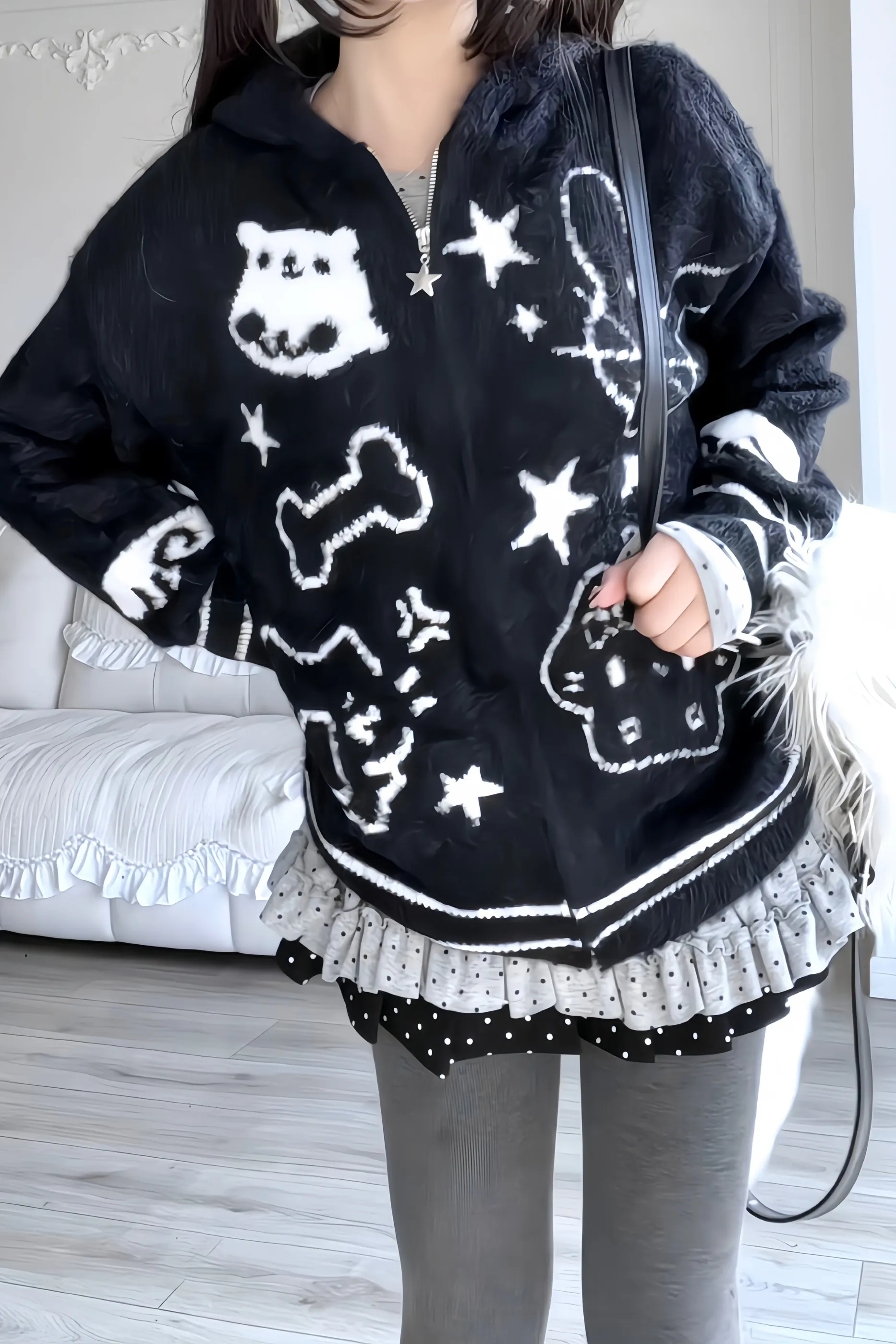 アニマルラクガキフードジップパーカー sold by Belchic product image thumbnail 4