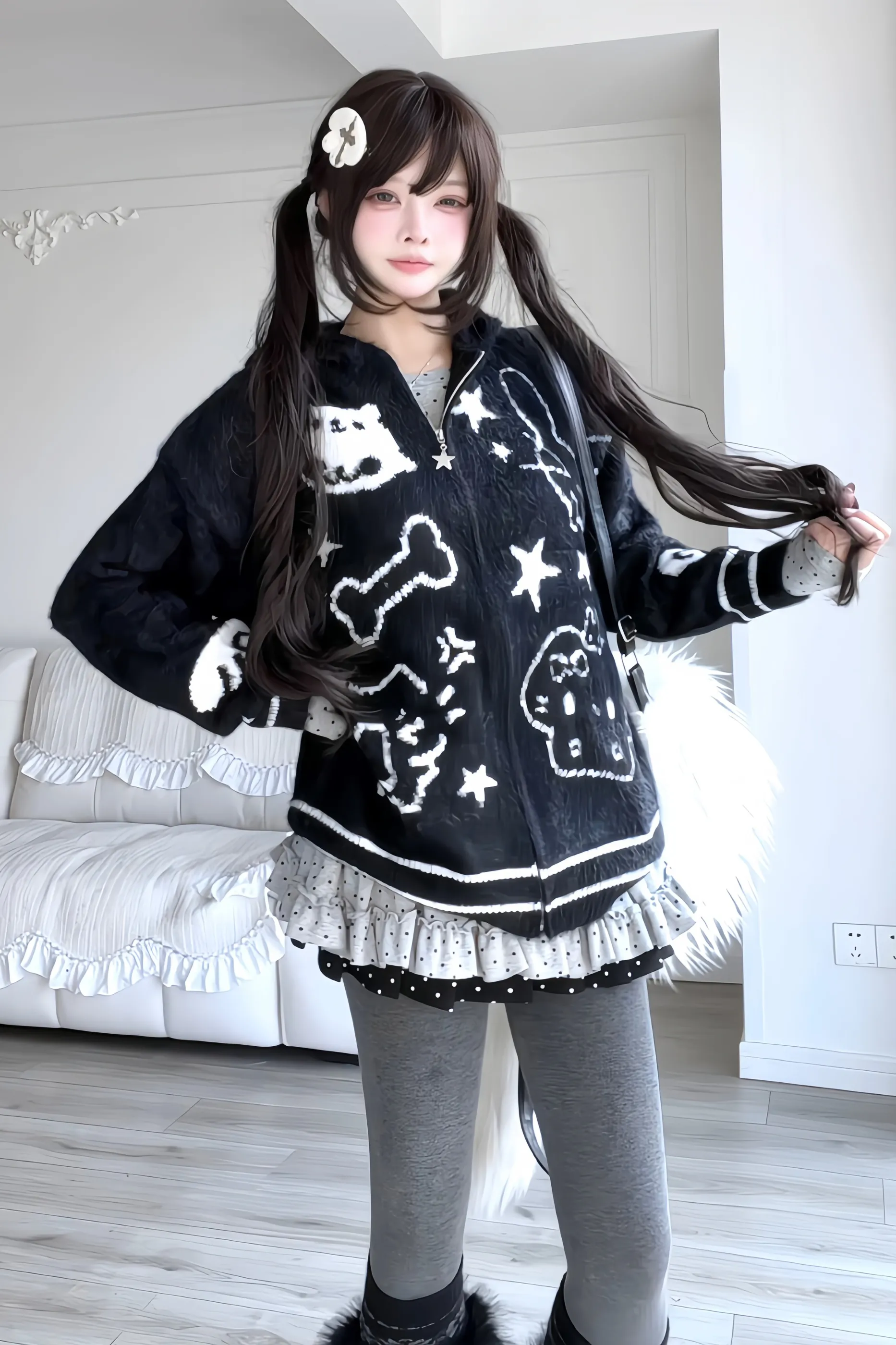 アニマルラクガキフードジップパーカー sold by Belchic