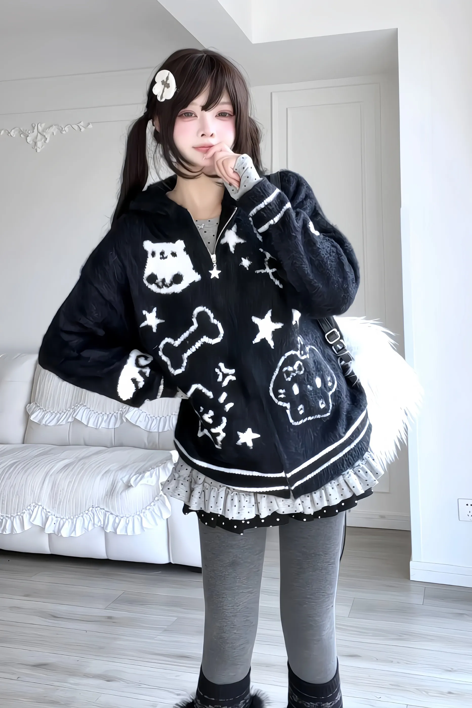 アニマルラクガキフードジップパーカー sold by Belchic product image thumbnail 2