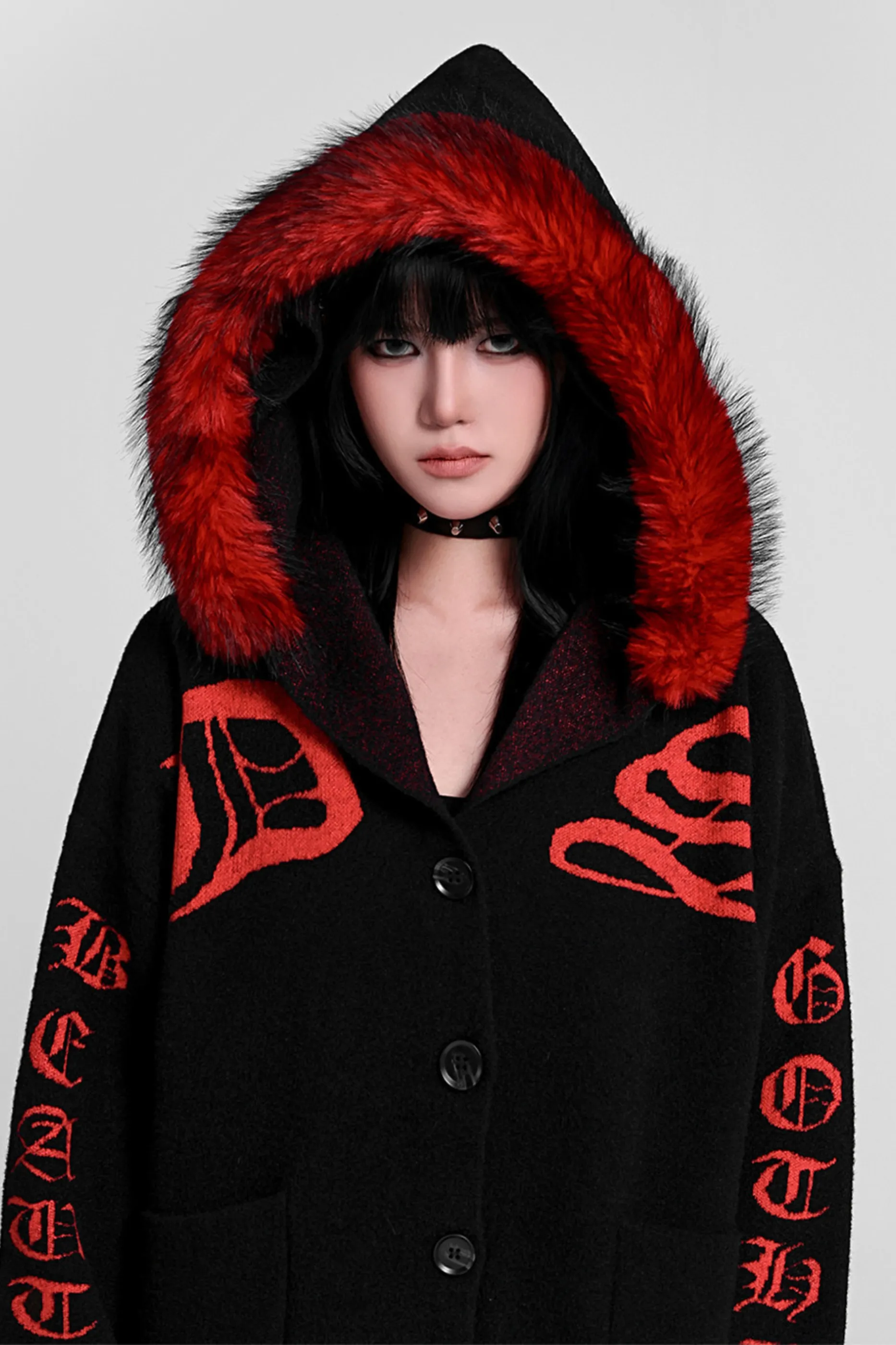 ゴシックファーフードカーディガン sold by Belchic product image thumbnail 3
