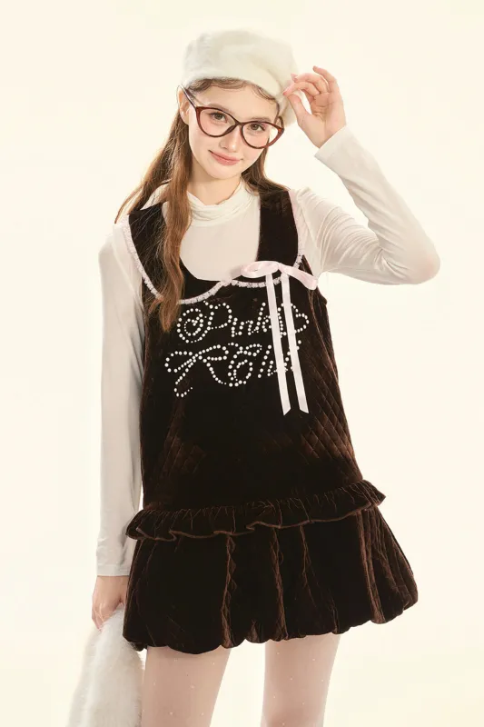 スウィートキルティングパフィードレス sold by Belchic