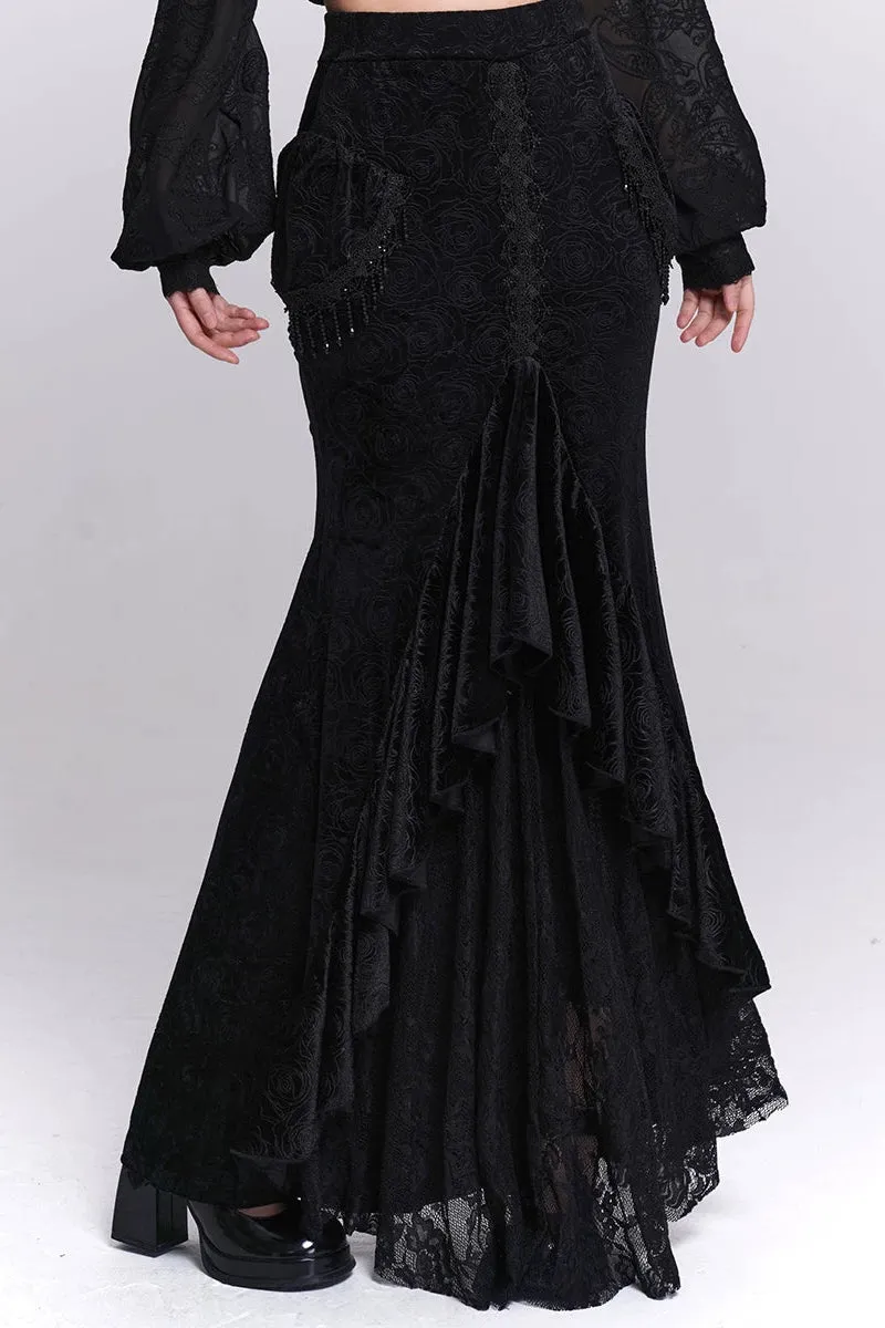ブラックベルベットマーメイドスカート sold by Belchic