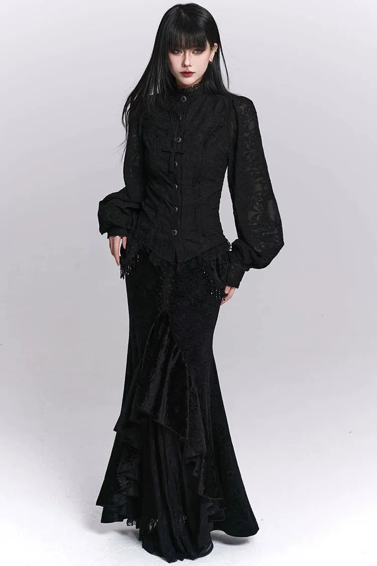 ブラックベルベットマーメイドスカート sold by Belchic product image thumbnail 5