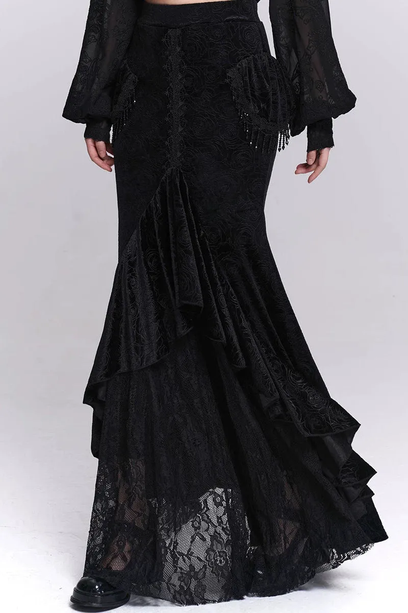 ブラックベルベットマーメイドスカート sold by Belchic product image thumbnail 2
