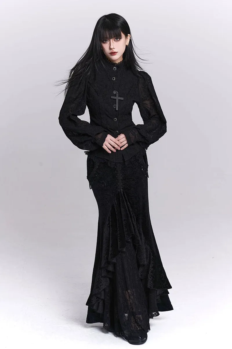 ブラックベルベットマーメイドスカート sold by Belchic product image thumbnail 4