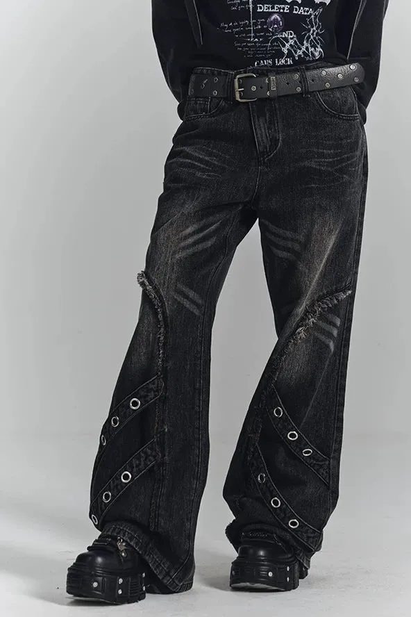 レトロウォッシュドフレイドジーンズパンツ sold by Belchic product image thumbnail 2