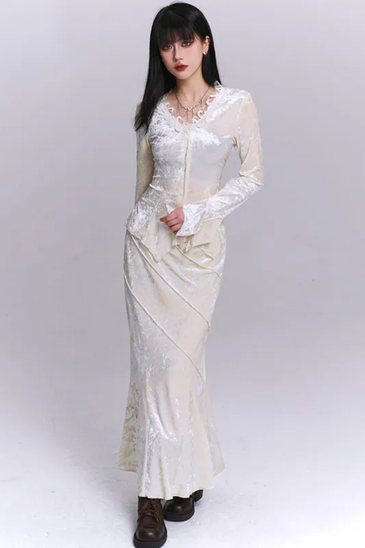 ベルベットツーピーススカート+トップス made by Belchic