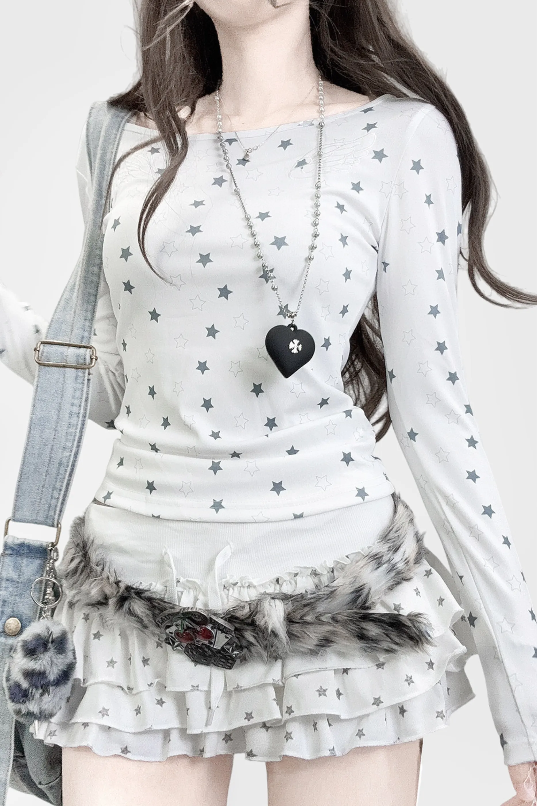 Y2Kスターフィットプリンテッドトップス sold by Belchic product image thumbnail 2