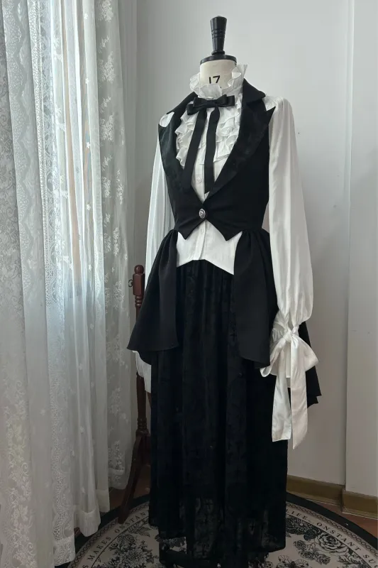 ゴシックロリータプリンスシャツ+スカート+ロングベスト made by Belchic