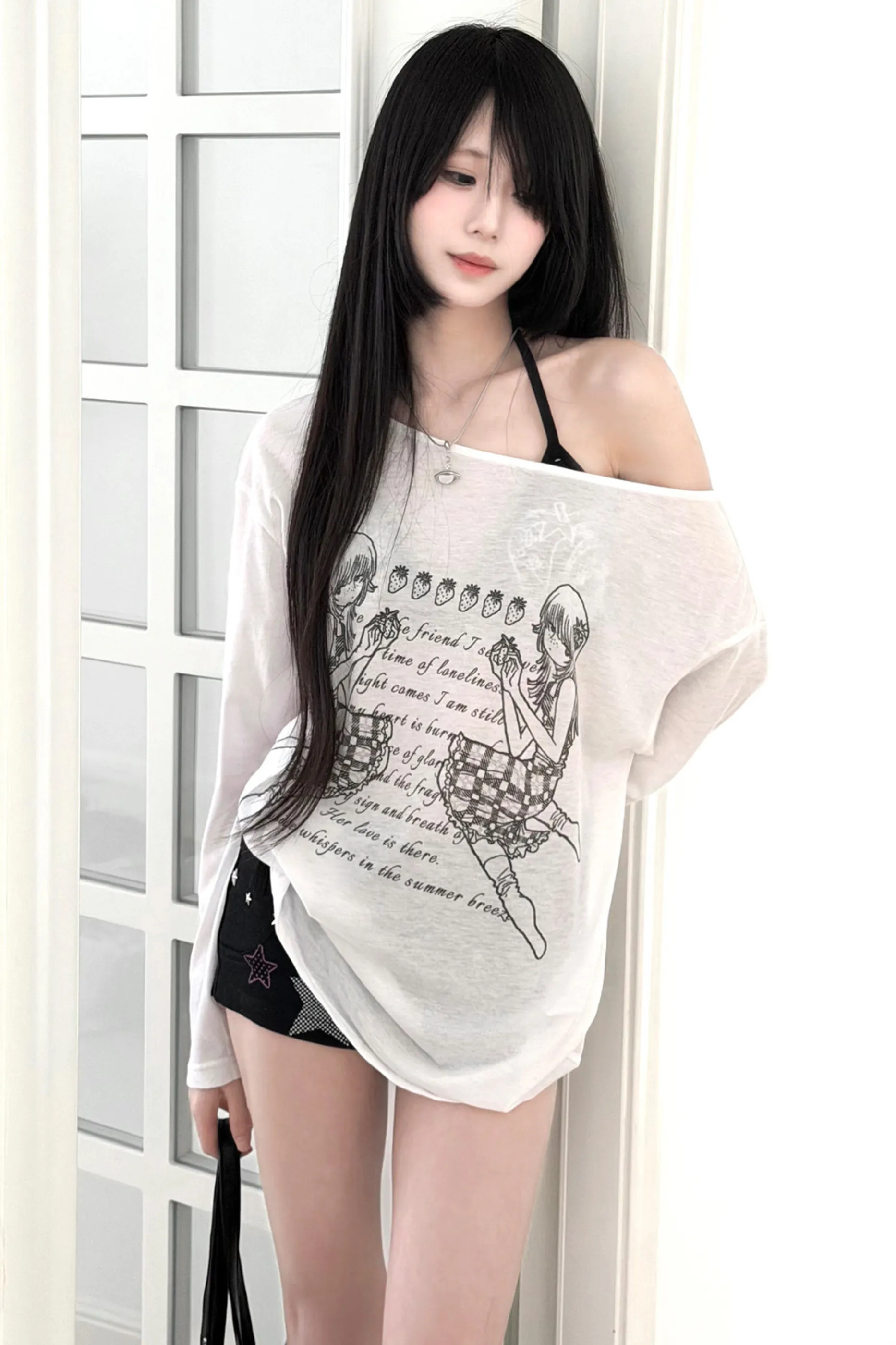 ワンショルダートップス+インナー+ルーズパンツ sold by Belchic product image thumbnail 5