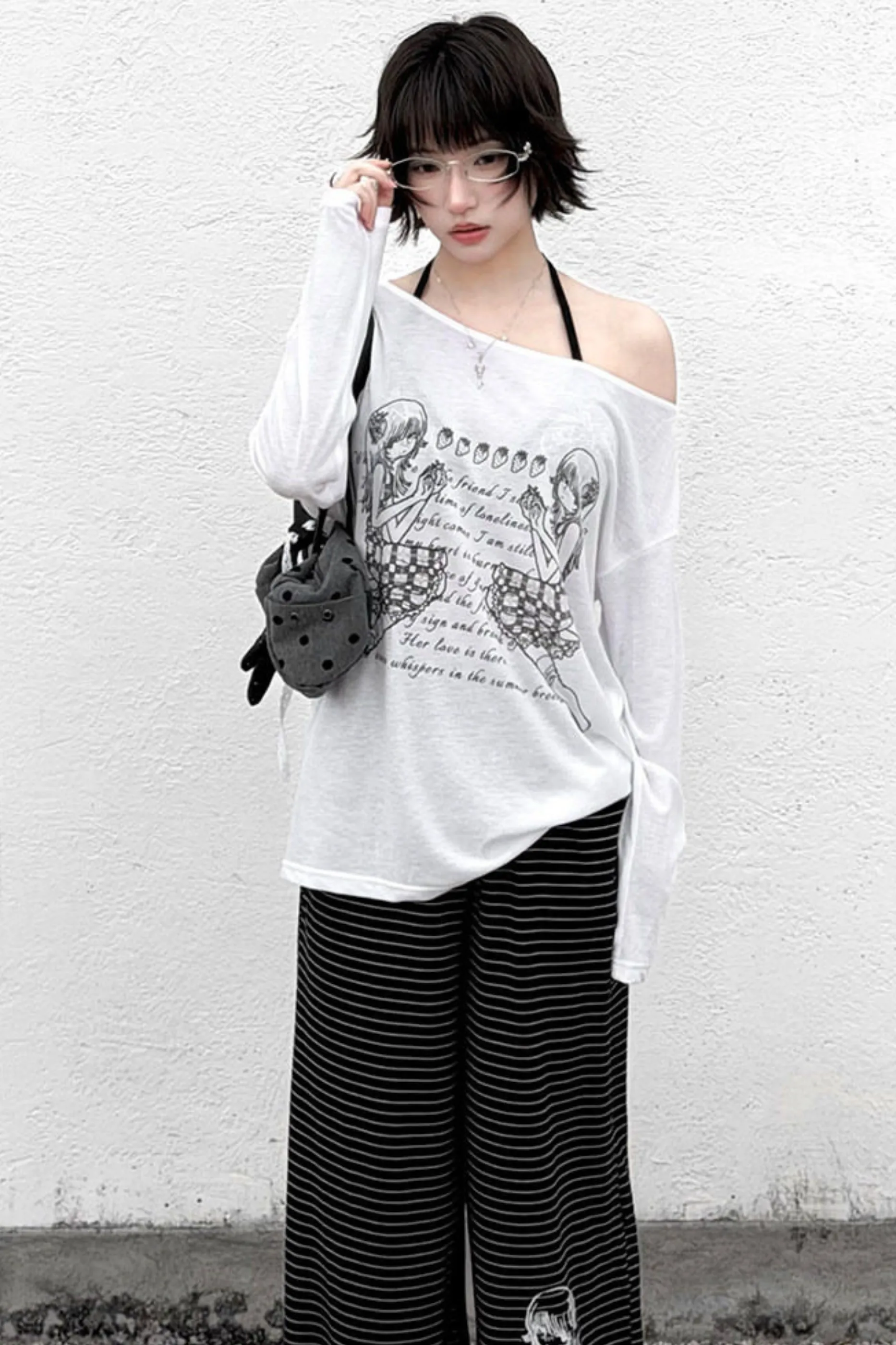 ワンショルダートップス+インナー+ルーズパンツ sold by Belchic product image thumbnail 2