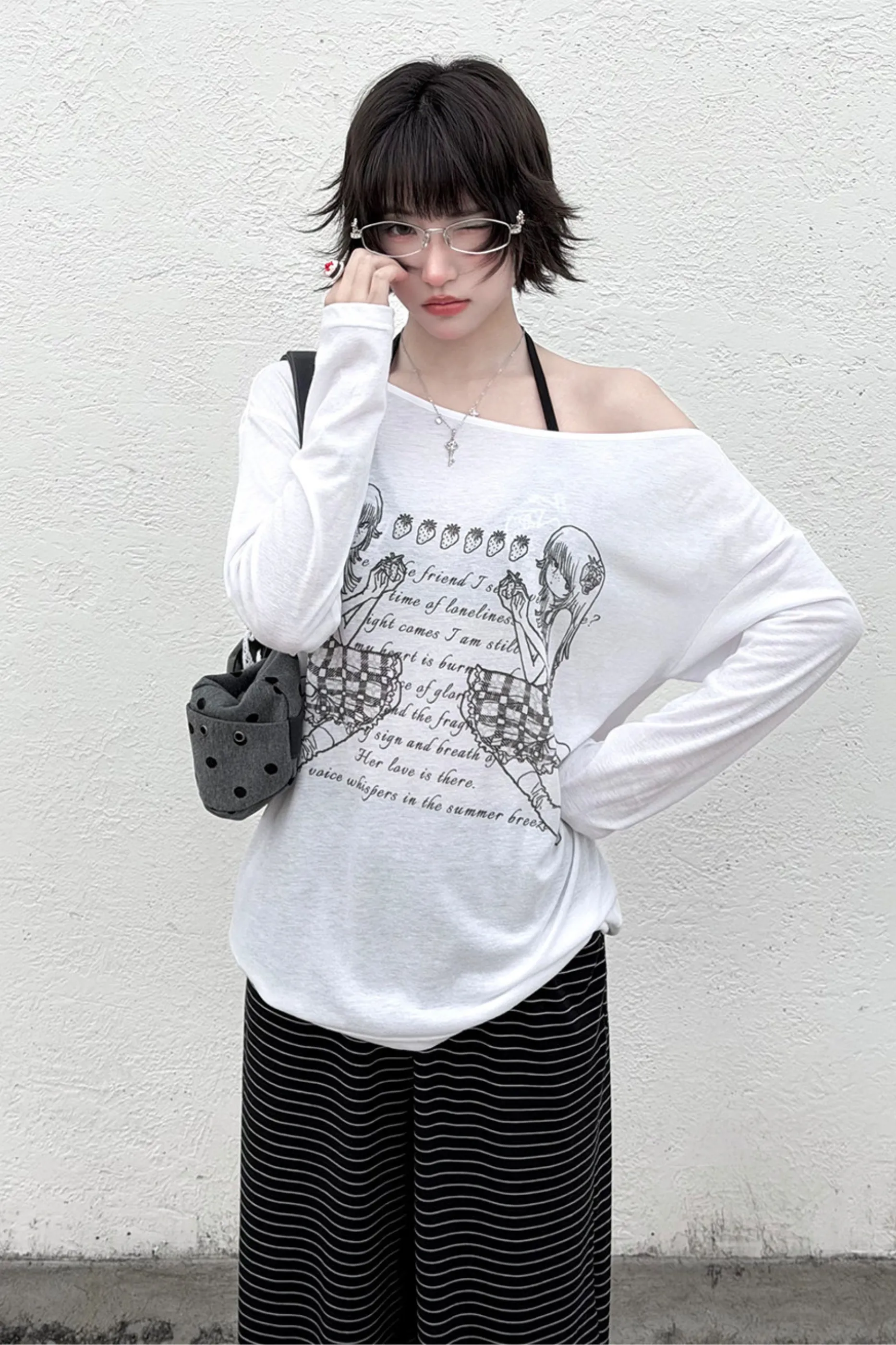 ワンショルダートップス+インナー+ルーズパンツ sold by Belchic product image thumbnail 3