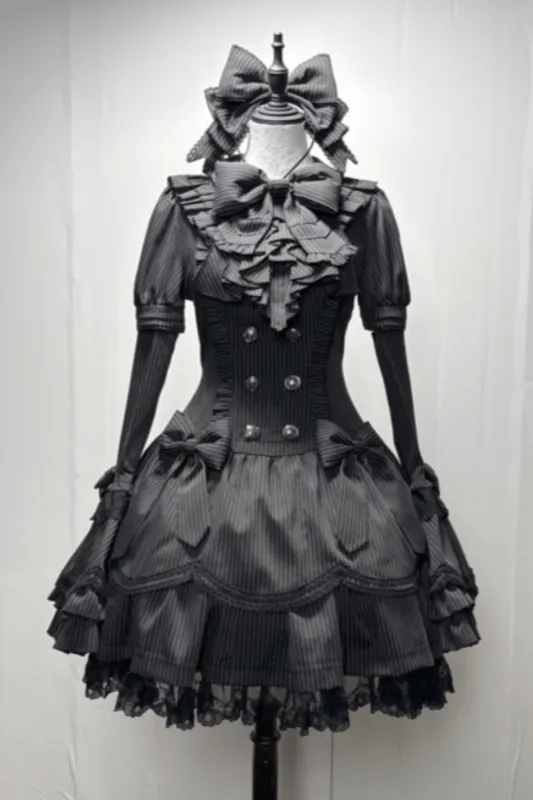 ダークゴシックドレス+スリーブ+カチューシャ made by Belchic