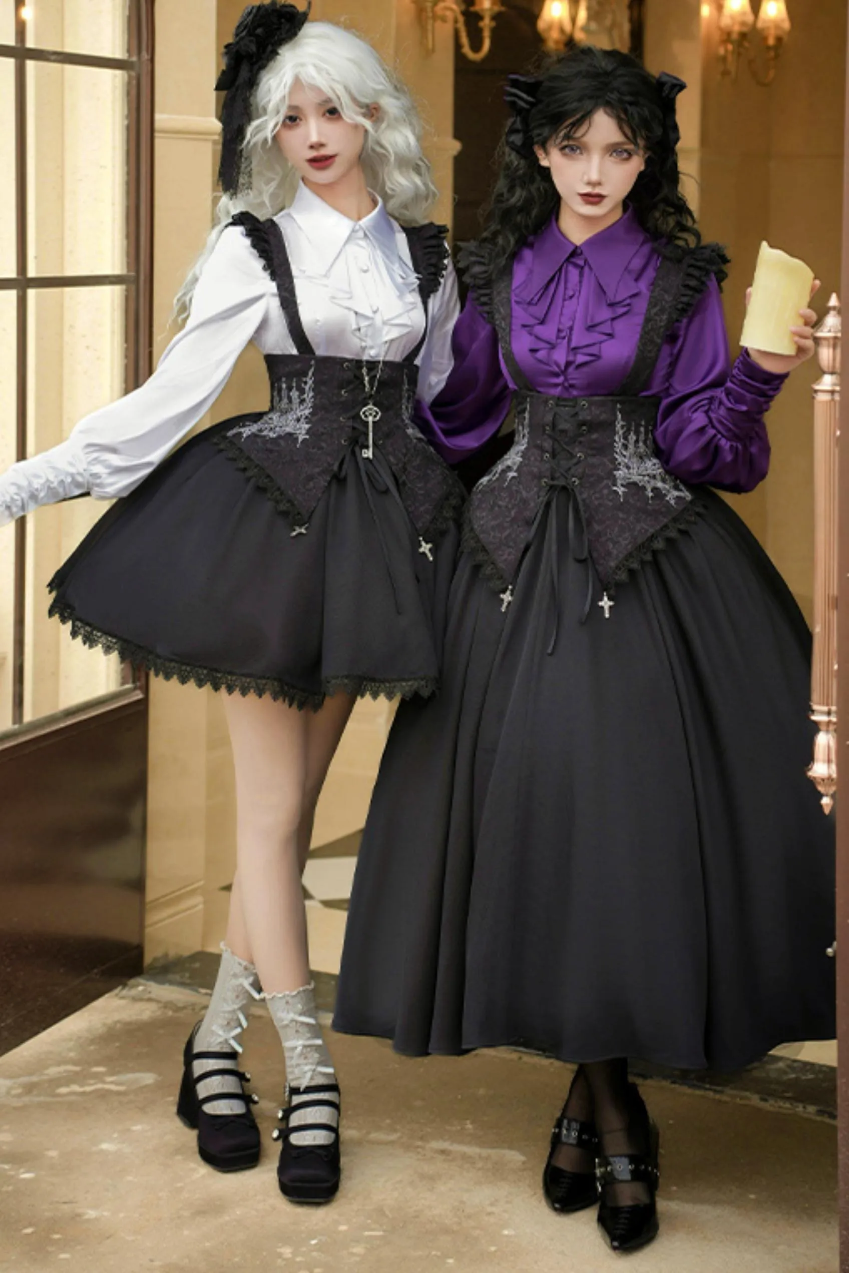 ゴシックツインスプリングブラシャツドレスセットアップ sold by Belchic