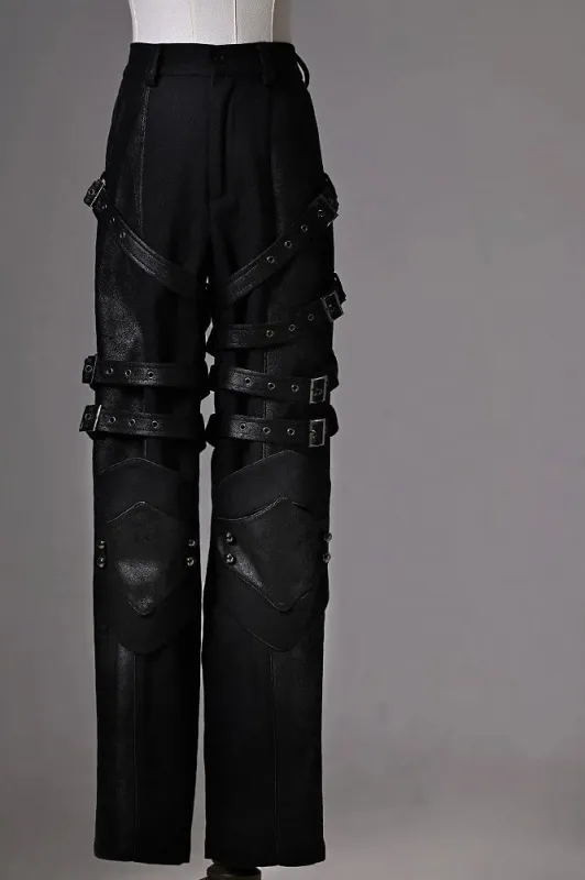 【6月8日予約締切】ファントムナイトダークゴシックプリンスストラップバックルブラックパンツ made by Belchic