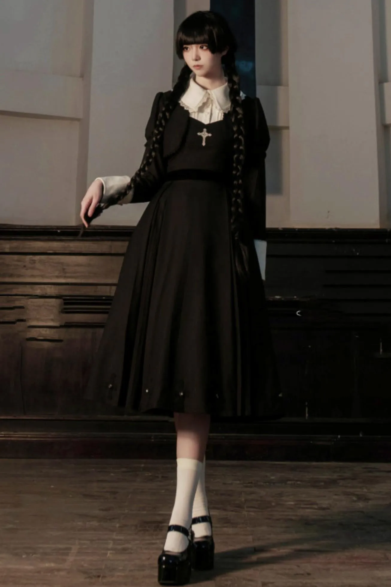 【予約商品】ゴシックホワイトナイトドレス+アクセサリー sold by Belchic product image thumbnail 4