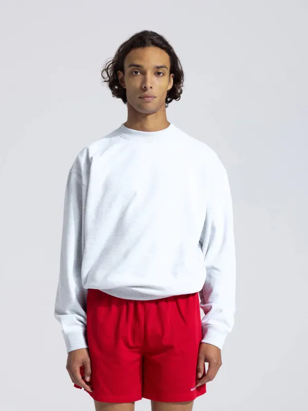 Eyelet Crewneck - Grey Melange sold by Bram's Fruit