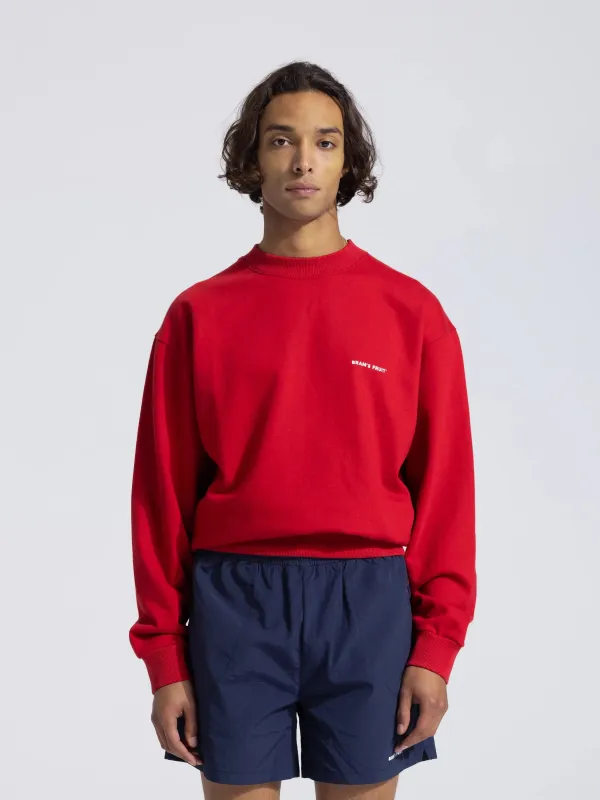 Eyelet Crewneck - Red sold by Bram's Fruit