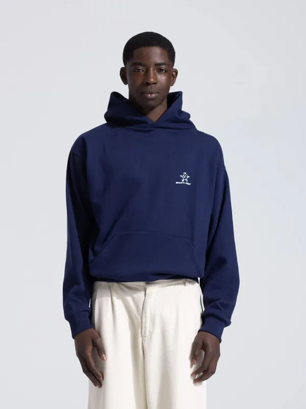 Outline Hoodie - Navy sold by Bram's Fruit
