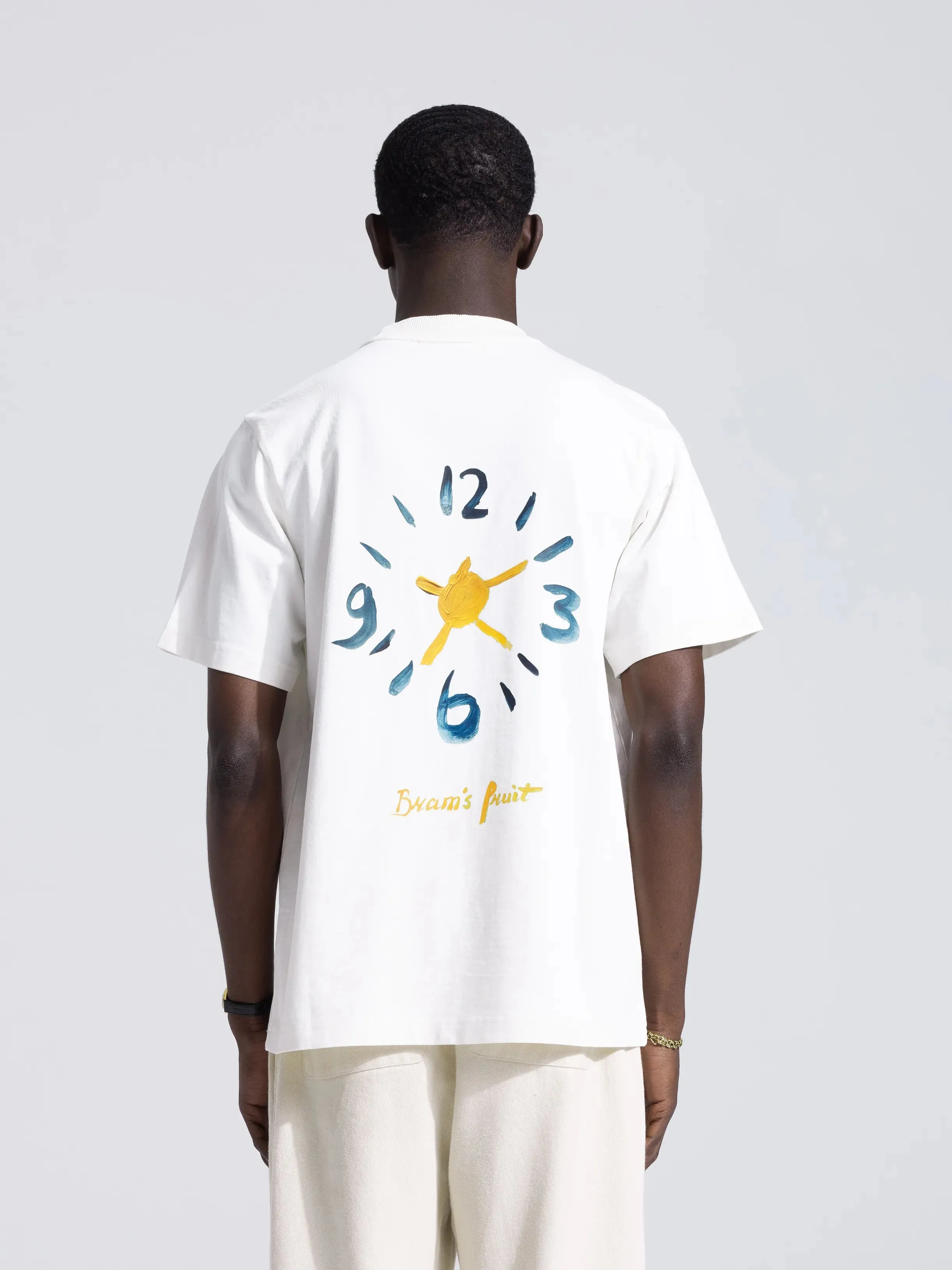 Clock Acrylic T-Shirt - White sold by Bram's Fruit