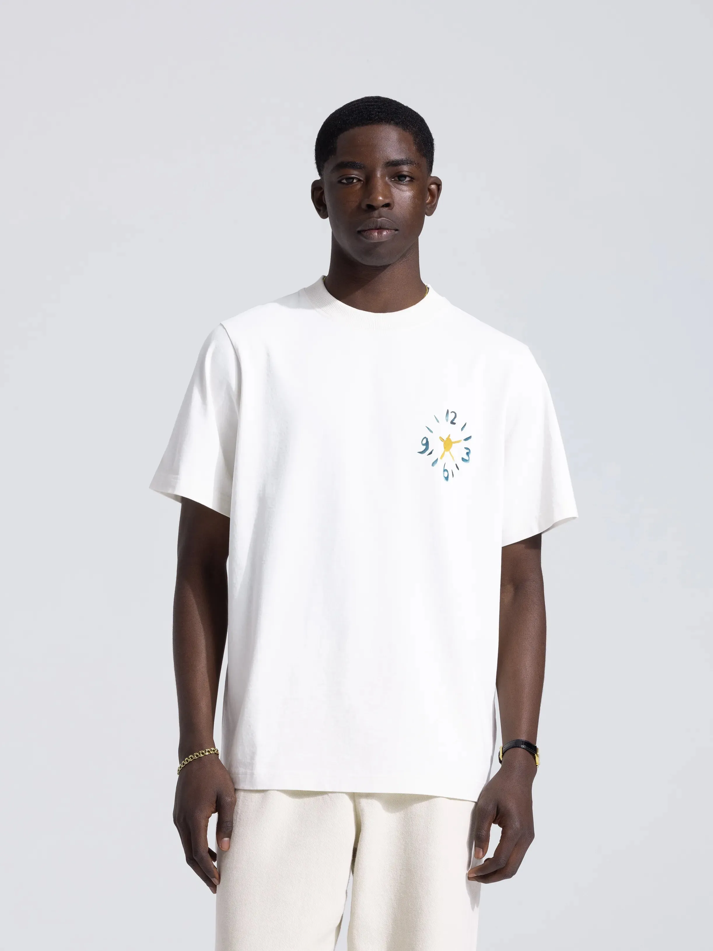 Clock Acrylic T-Shirt - White sold by Bram's Fruit product image thumbnail 2