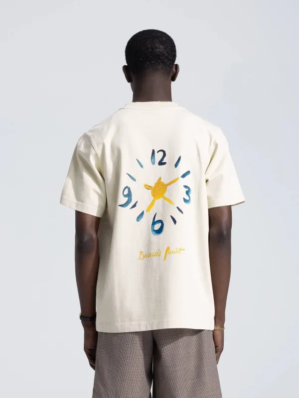Clock Acrylic T-Shirt - Beige sold by Bram's Fruit