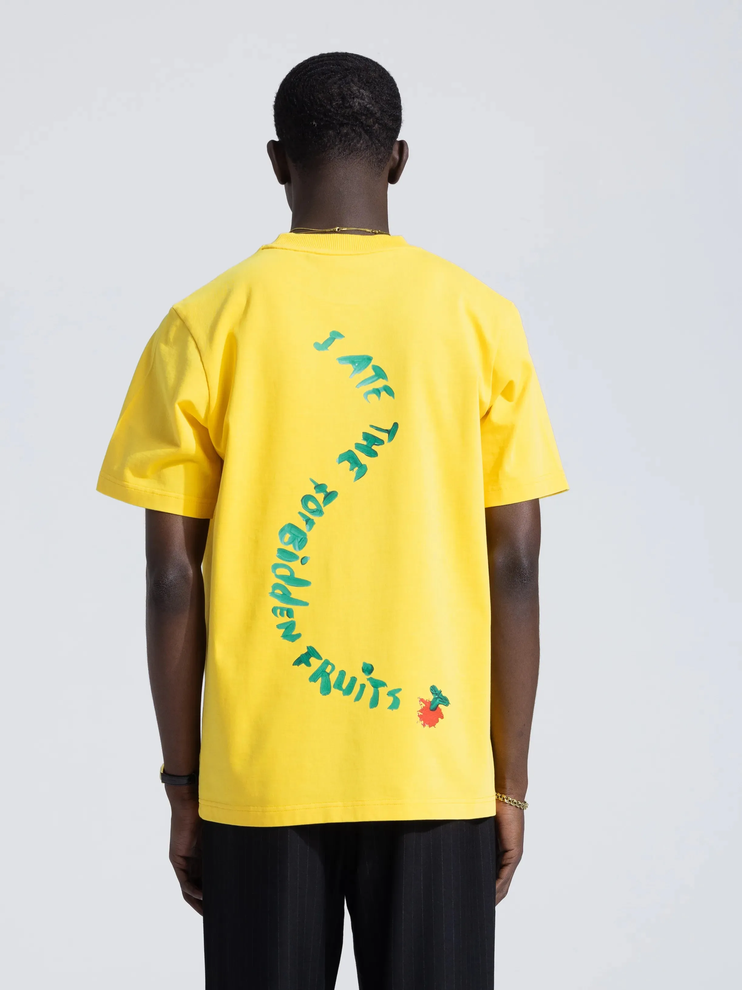 Snake Acrylic T-Shirt - Yellow sold by Bram's Fruit