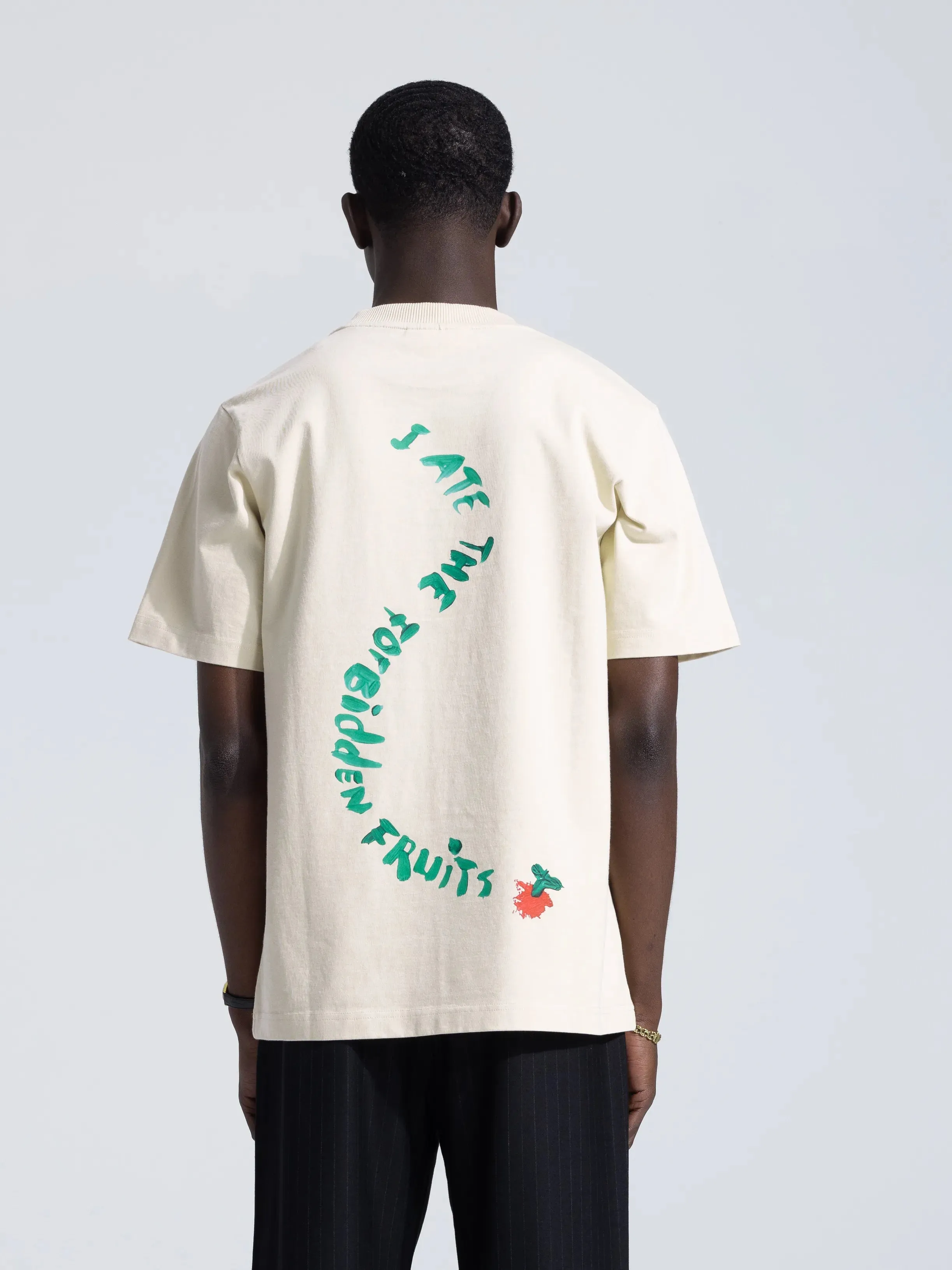 Snake Acrylic T-Shirt - Beige sold by Bram's Fruit