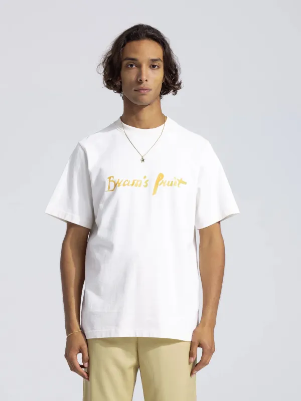 Mum's Script Logo T-Shirt - White sold by Bram's Fruit